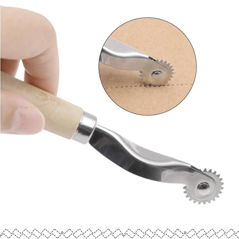 

1Pc High Quality Stainless Steel Leather Cloth Paper Overstitch Wheel Gear Roulette Spacer Sewing Craft Tool 2.5mm