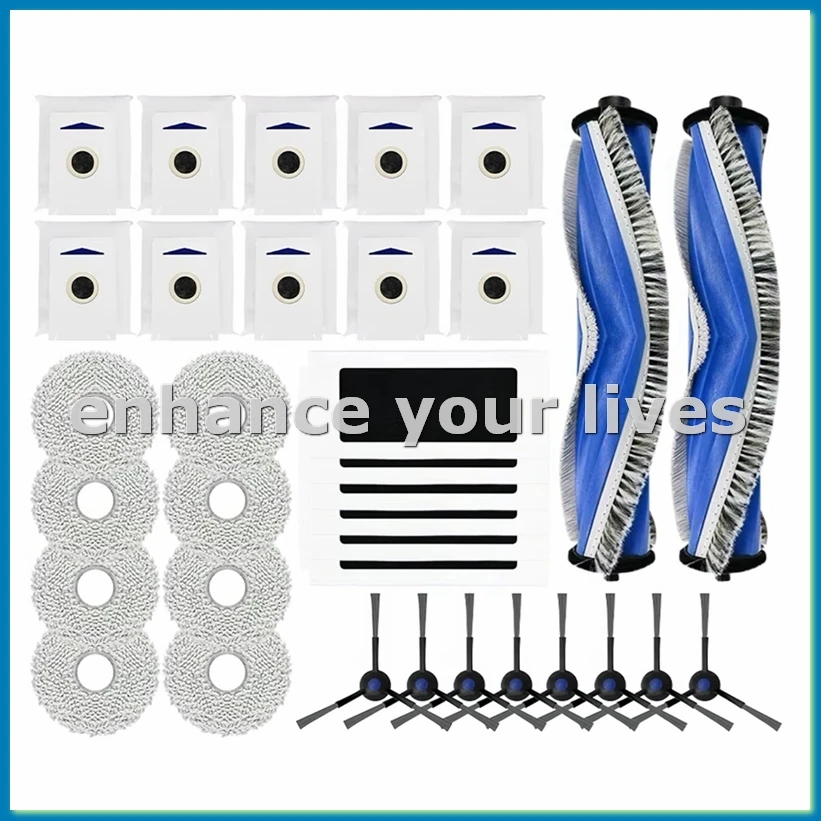 For Debot T30 Pro Omni/T30 OMNI/ M12 Pro+ Vacuum Cleaner Parts Main Side Brush Filter Mop Cloth Dust Bag-A28R