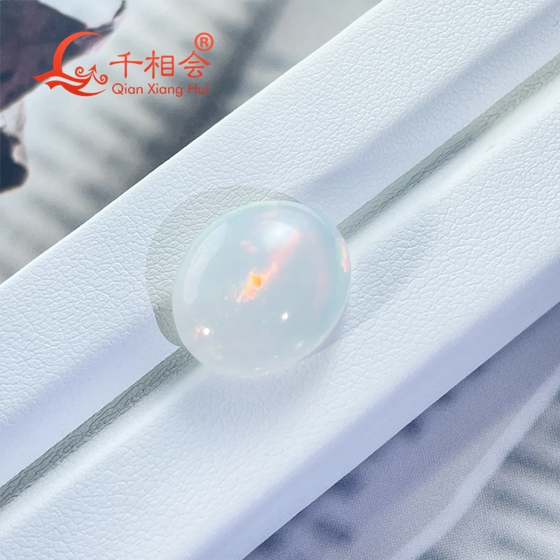 Natural Colorful White Opal  oval shape cabochon 4.6-9ct  gemstone loose stone jewelry making  certificated