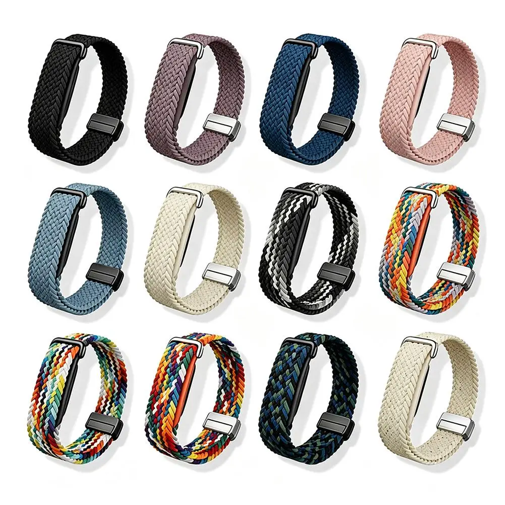 Braided Nylon Magnetic Band For Fitbit Air reathable Replacement Accessories Strap with Secure Clasp  ﻿