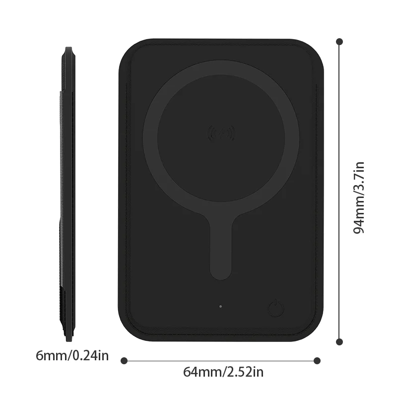 Trackable Magnetic Card Holder Leather Tracker Smart Magnetic Wallet Work with Find My Built in For iPhone 17/16/15/14 Series