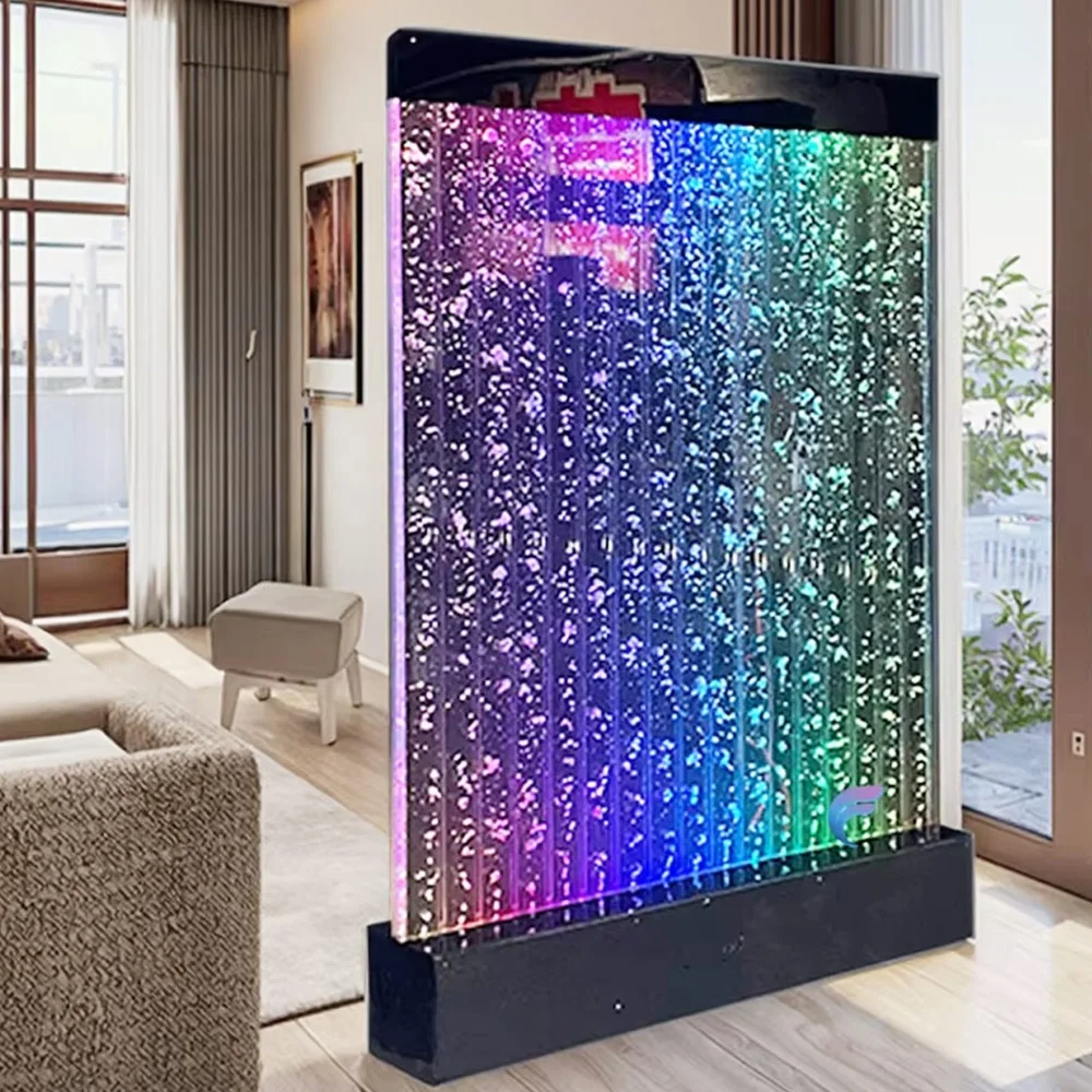 

Customization.Wholesale Screens & Room Dividers Movable Partition Bubble Wall Indoor Dancing Water Fountain