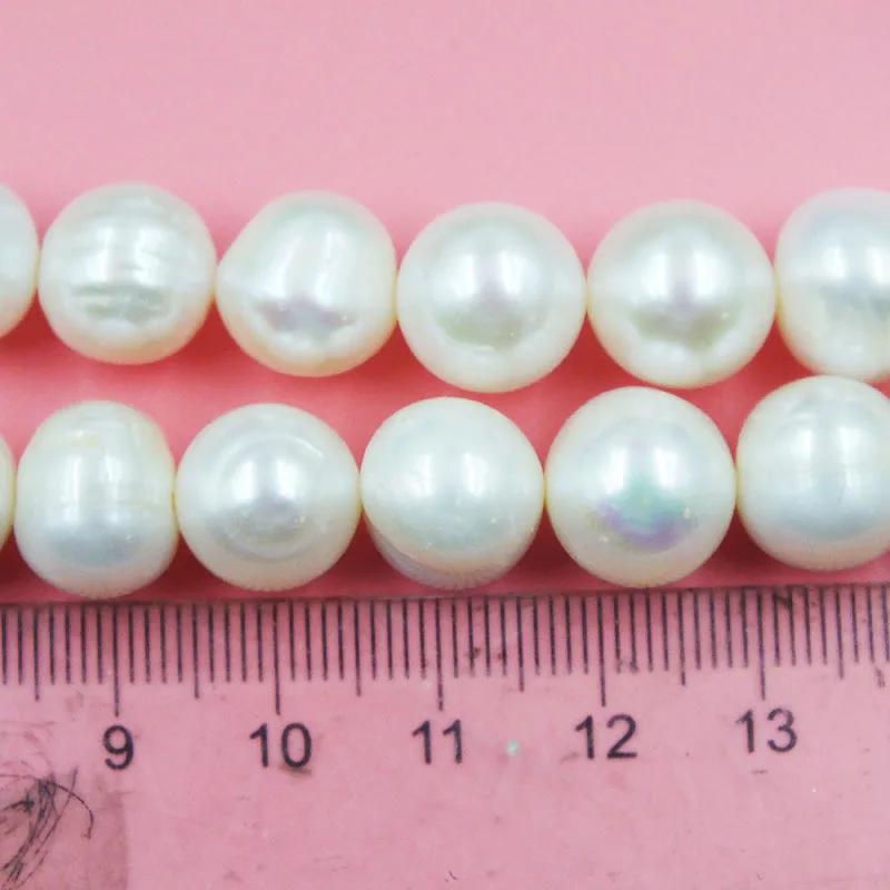 2 shares 11-12mm A Good High Quality Loose Potato Freshwater Pearl Beads ,Great Jewelry Making 15