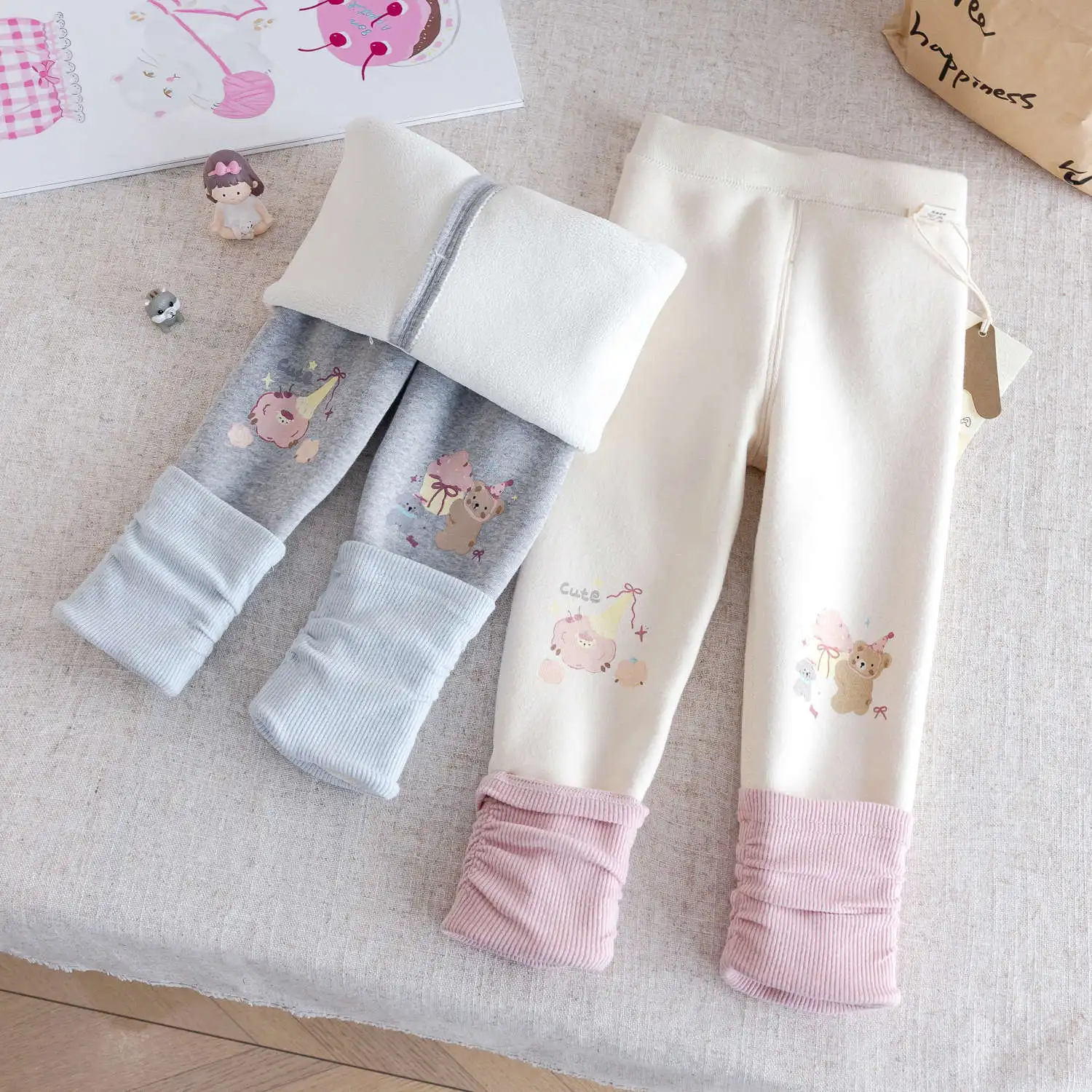 الخريف الشتاء 1-6Y الفتيات طماق تقسم الكرتون الجاكار الرضع بابيس الفتيات قيعان الحلو مرونة الخصر الاطفال الفتيات الصغيرات بانت