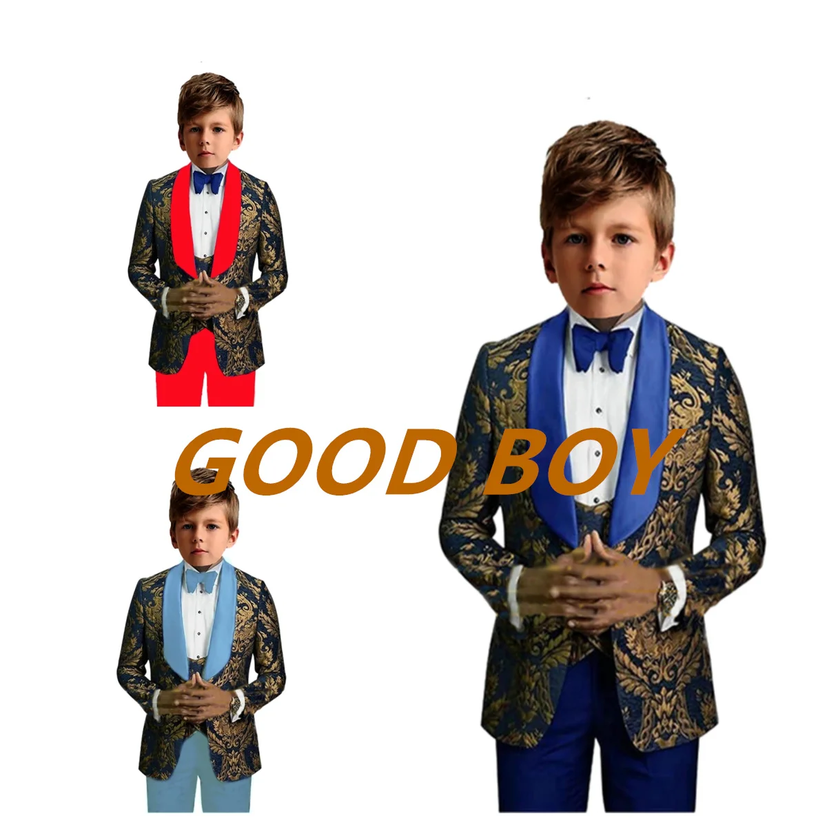 Formal boy wedding children's suit white party blazer pants christening dress children's dress gentleman junior prom evening dre