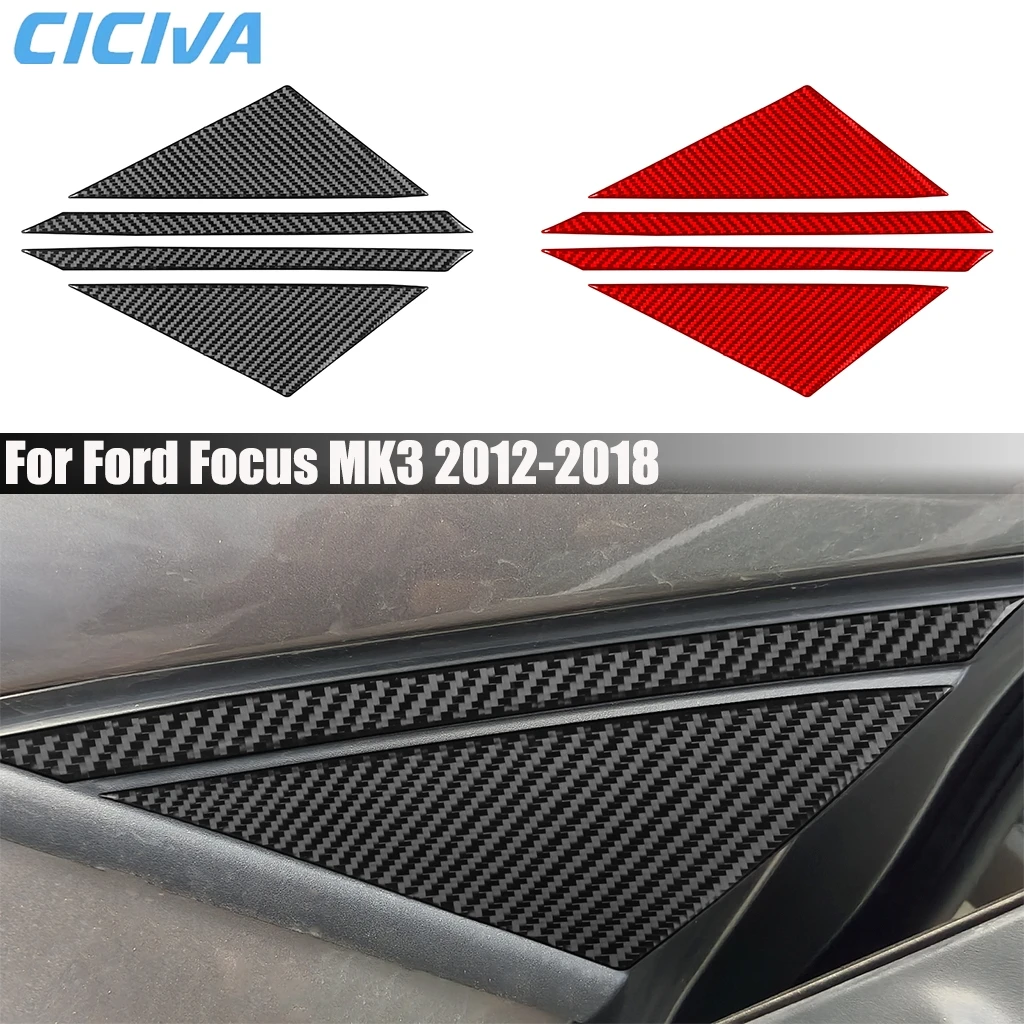 

Carbon Fiber Car Accessories A-pillar Decorative Panel Exterior Modified Cover Sticker Trim For Ford Focus MK3 2012-2018