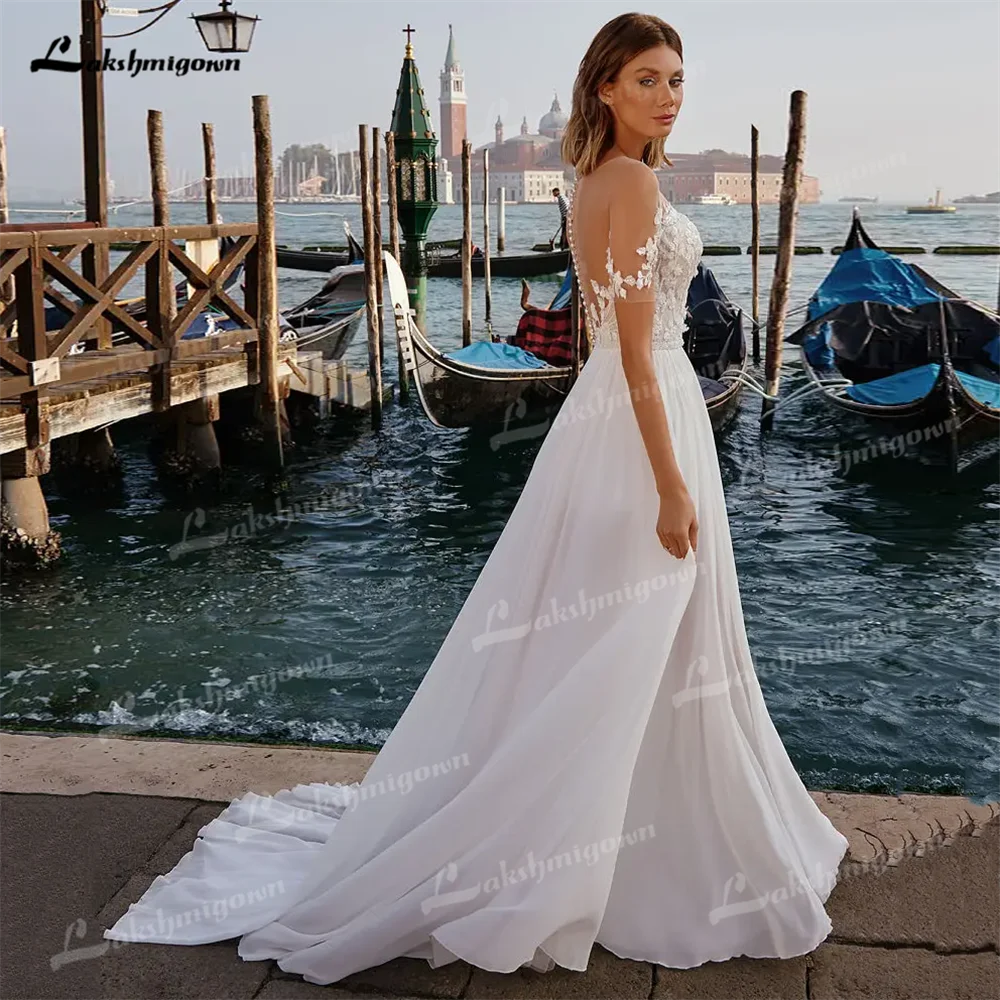 Charmant Een Lijn Trouwjurk Gelaagde Chiffon Aanpassen Liefje Off Shoulder Nieuwe Aankomst Bruidsjurk Vestidos De Novia