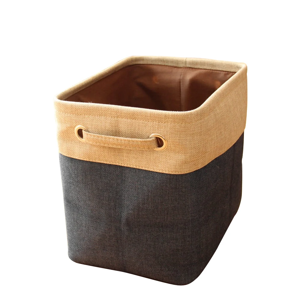 

Multipurpose Retangular Foldable Cotton Linen Storage Bins Boxes Clothes Laundry Toys Organizer Containers with Handles - Size