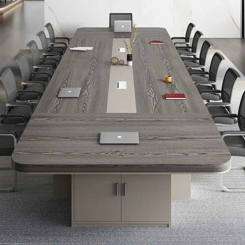 Conference simple modern new office furniture rectangular desk meeting room negotiation table and chair combination