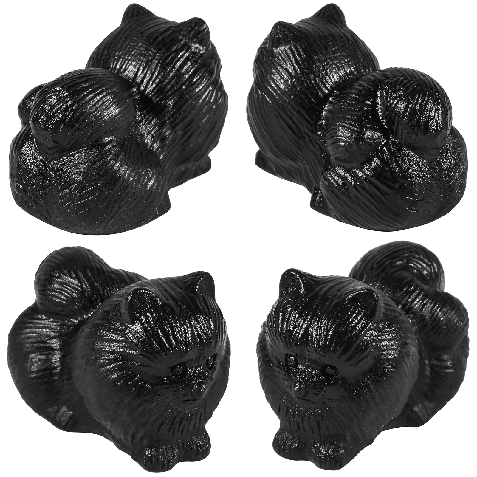 

Hand Carved Animal Statue Stone Crafts Sculpture Ornament Natural Crystal Stoen Cat Figurine For Home Office Decor