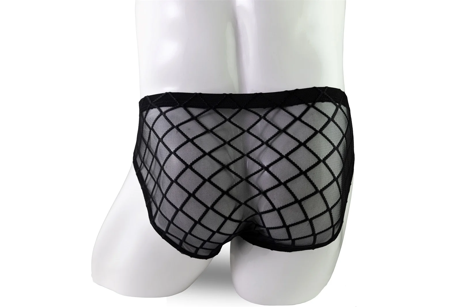 CLEVER-MENMODE oco masculino sexy malha calcinha fishnet transparente biquíni pênis bolsa roupa interior cuecas cuecas de cintura baixa