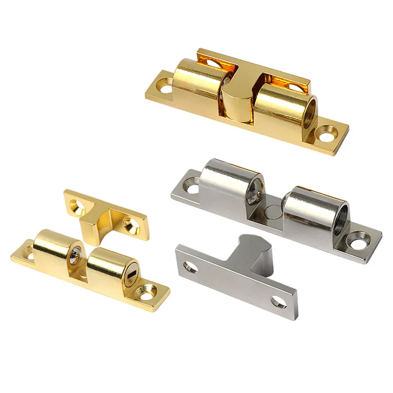 Zinc Alloy Furniture Hardware Door Catch Closet Cupboard Latch Simple Touch Lock For Kitchen Cabinet Storage Door Access