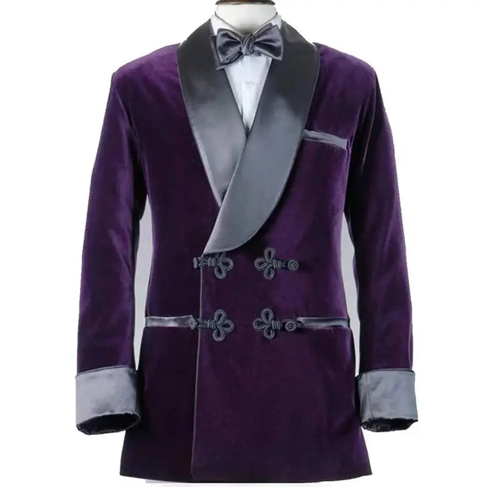 

Velvet Smoking Jacket Men's Dinner Party Suit jacket Prom Groom Coat Tuxedos Custom Made Man Suit Velvet Blazer Velvet jacket
