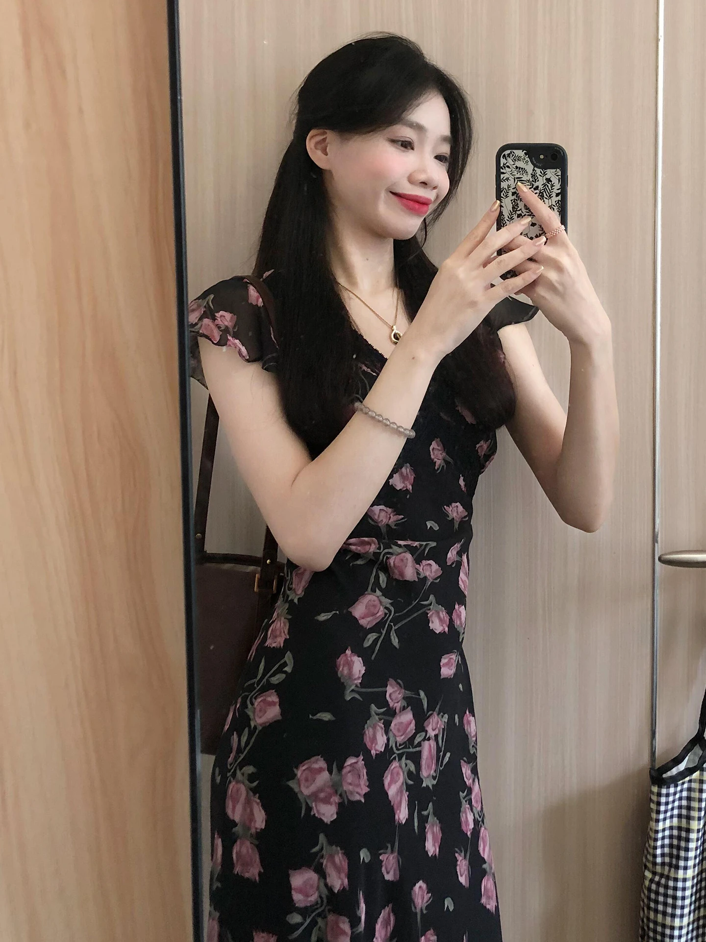 تنورة نسائية صيفية 2026 V-Ne Bla مطبوعة بالورود Dr تنورة نسائية بخصر طويلة Svel على شكل حرف a Dr Sweet Japanese Sle