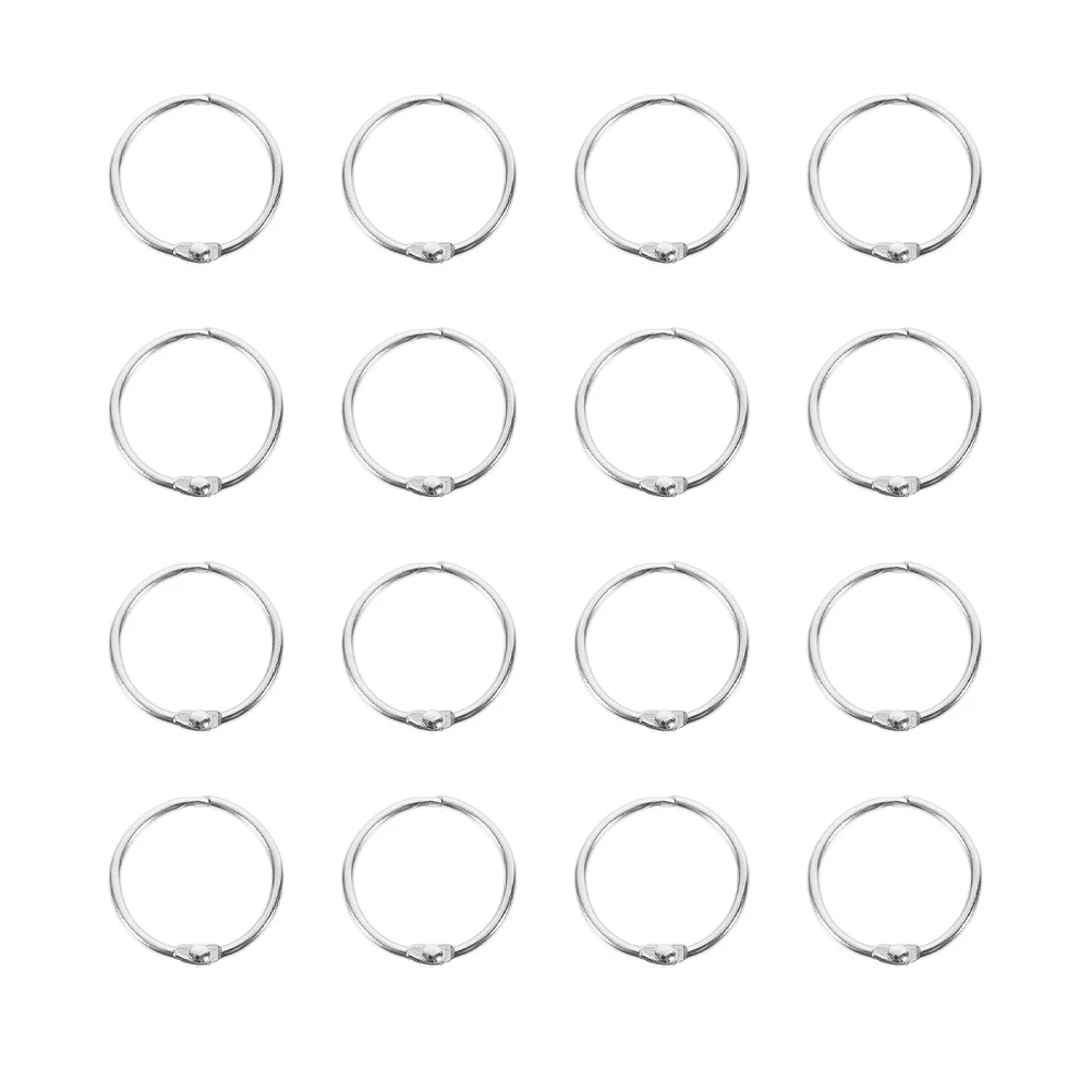 20pcs Card Iron Binder Rings For Notebooks Diy Journals Scrapbooks Book Accessories Clasp Ring Reusable Metal Ring Clips Binding