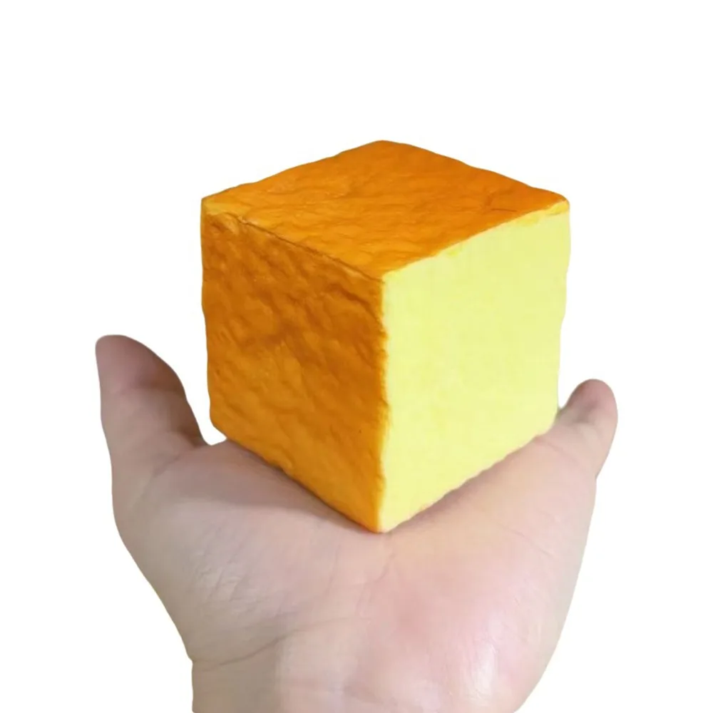 New Slow Rebound Bread Squeeze Toy Soft Cartoon Fidget Squeeze Toy Anti-stress Square Mochi Squish Foam Toy for Kids Adult