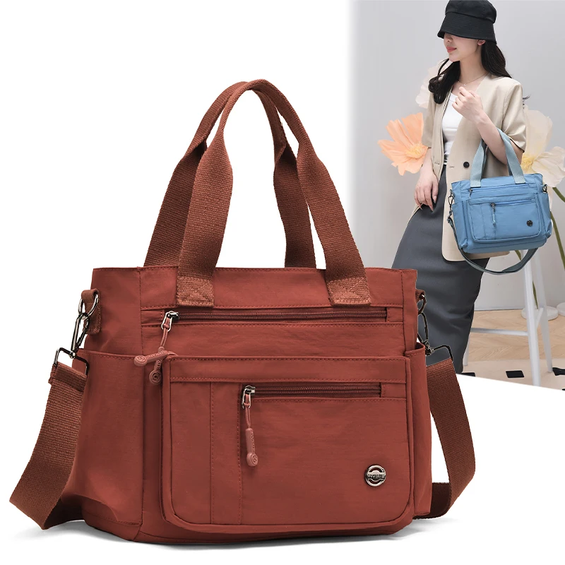 

Casual Nylon Crossbody Bag for Women Large Capacity Water-Resistant Travel Shoulder Bag Multi-pockets Lightweight Women Handbags