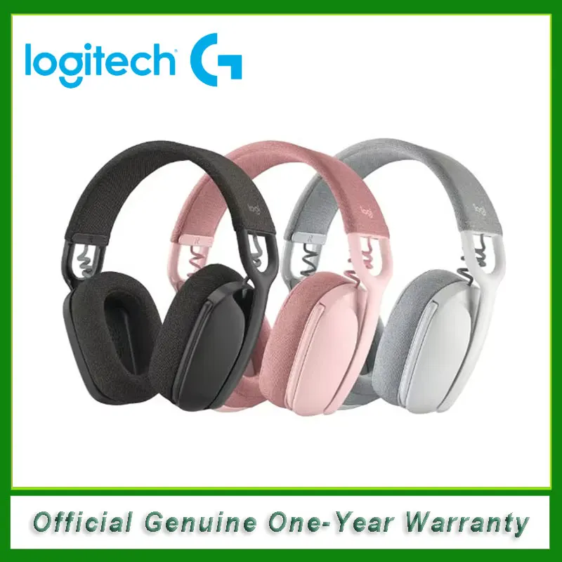 Беспроводные наушники Logitech Zone Vibe 100, легкая Bluetooth-гарнитура-накладка с микрофоном с шумоподавлением