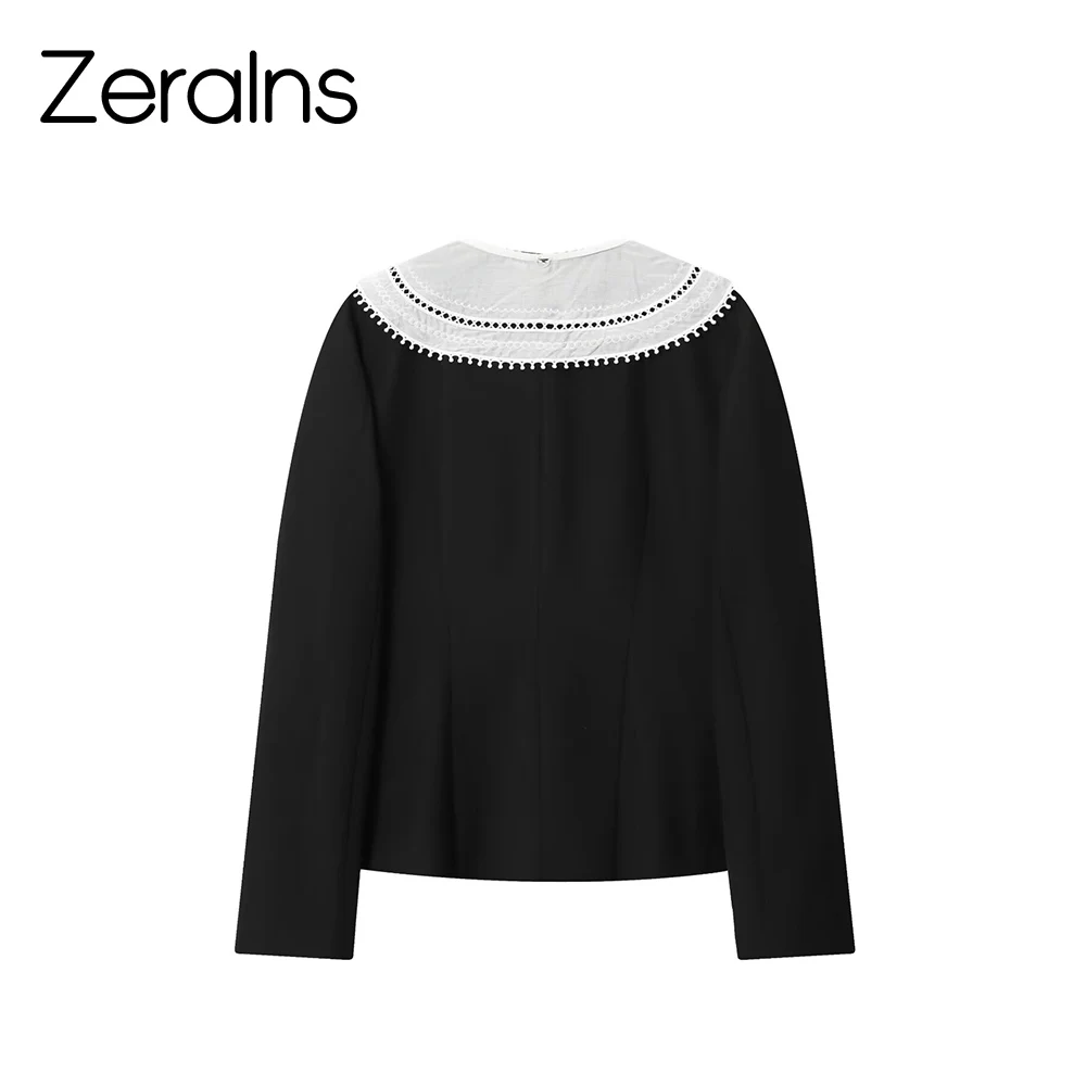 ZERAINS طوق مزيف مصنوع يدويًا وياقة دانتيل مجوفة وياقة بيضاء من الدانتيل وياقة متعددة الاستخدامات وياقة مزخرفة النسخة الكورية #2