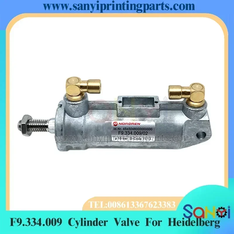 Válvula de cilindro de la mejor calidad F9.334.009 para Heidelberg SM52 PM52 SM74 CD74 SM102 CD102 XL105 pieza de máquina de impresión