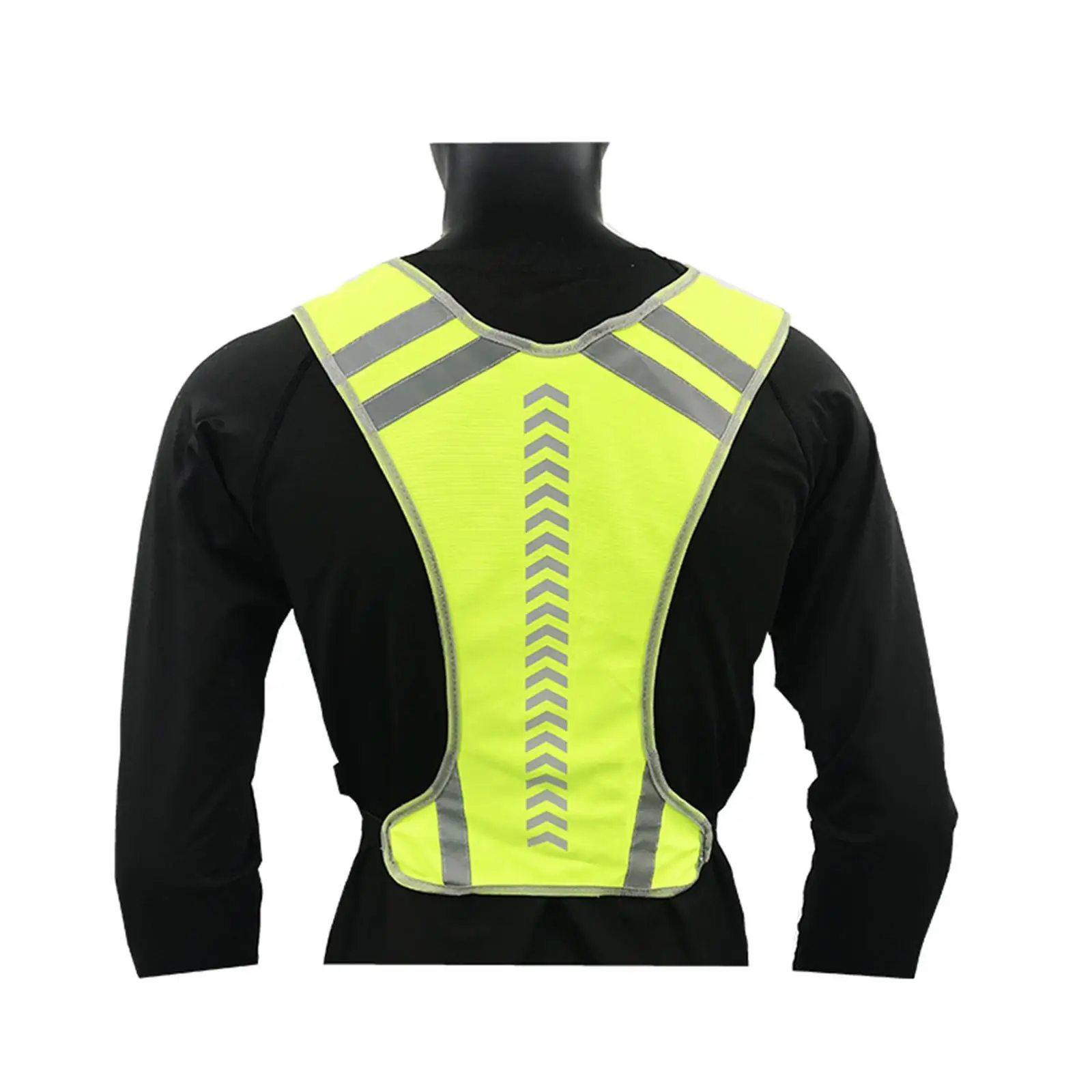 Reflective Vest Adjustable Sleeveless Garment for Cycling Runner Unisex