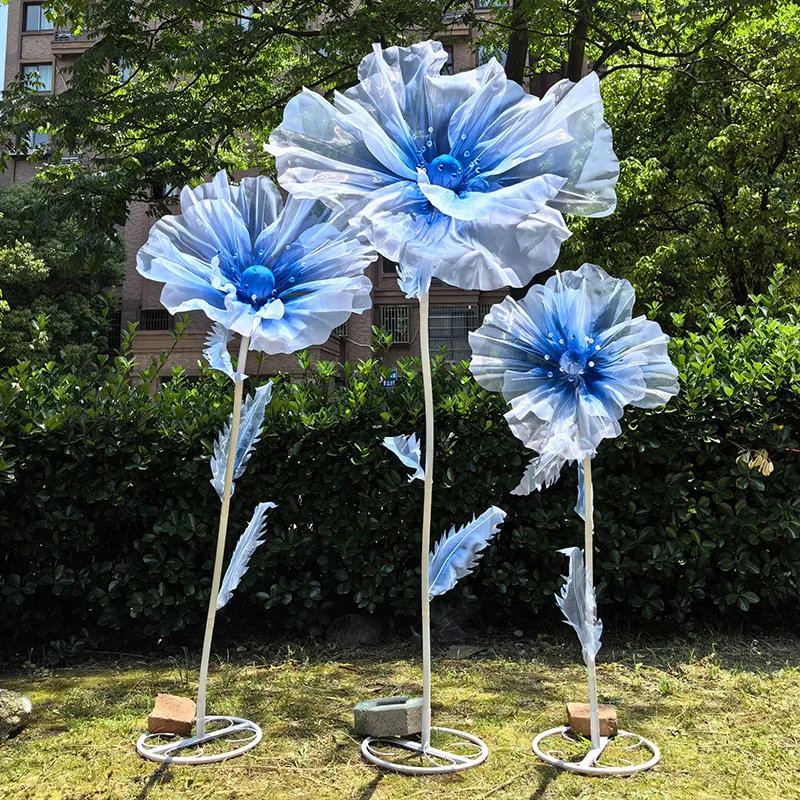 3PCS Large Artificial Flowers Road Lead Flowers Wedding Stage Silk Flowers Shop Window Display Garden Home Decor Mariage Decor