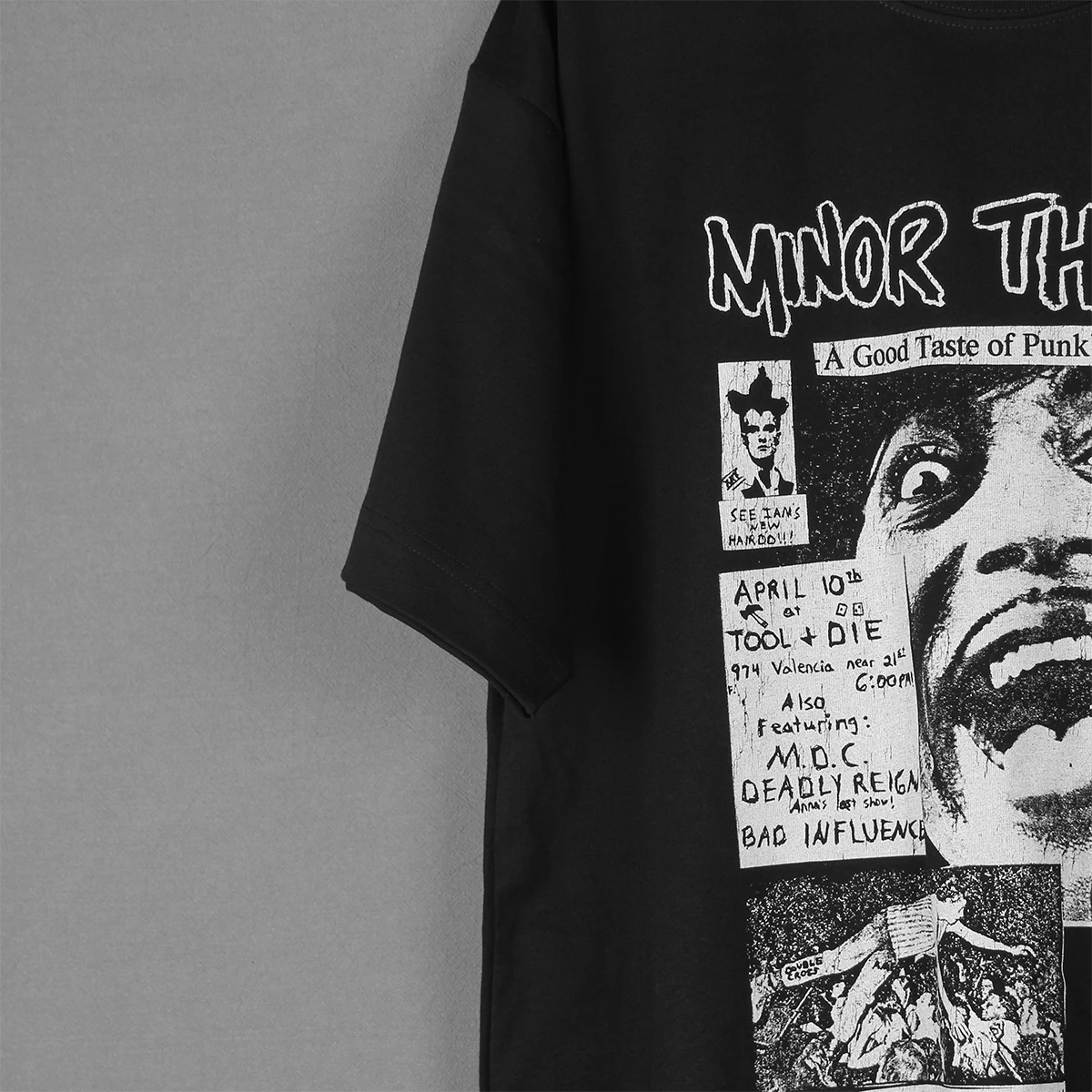 Minor Threat T-Shirt DC Hardcore Punk Band Dischord Records The Teen Idles SOA Black Flag Clothing Cotton Washed Print Shirt