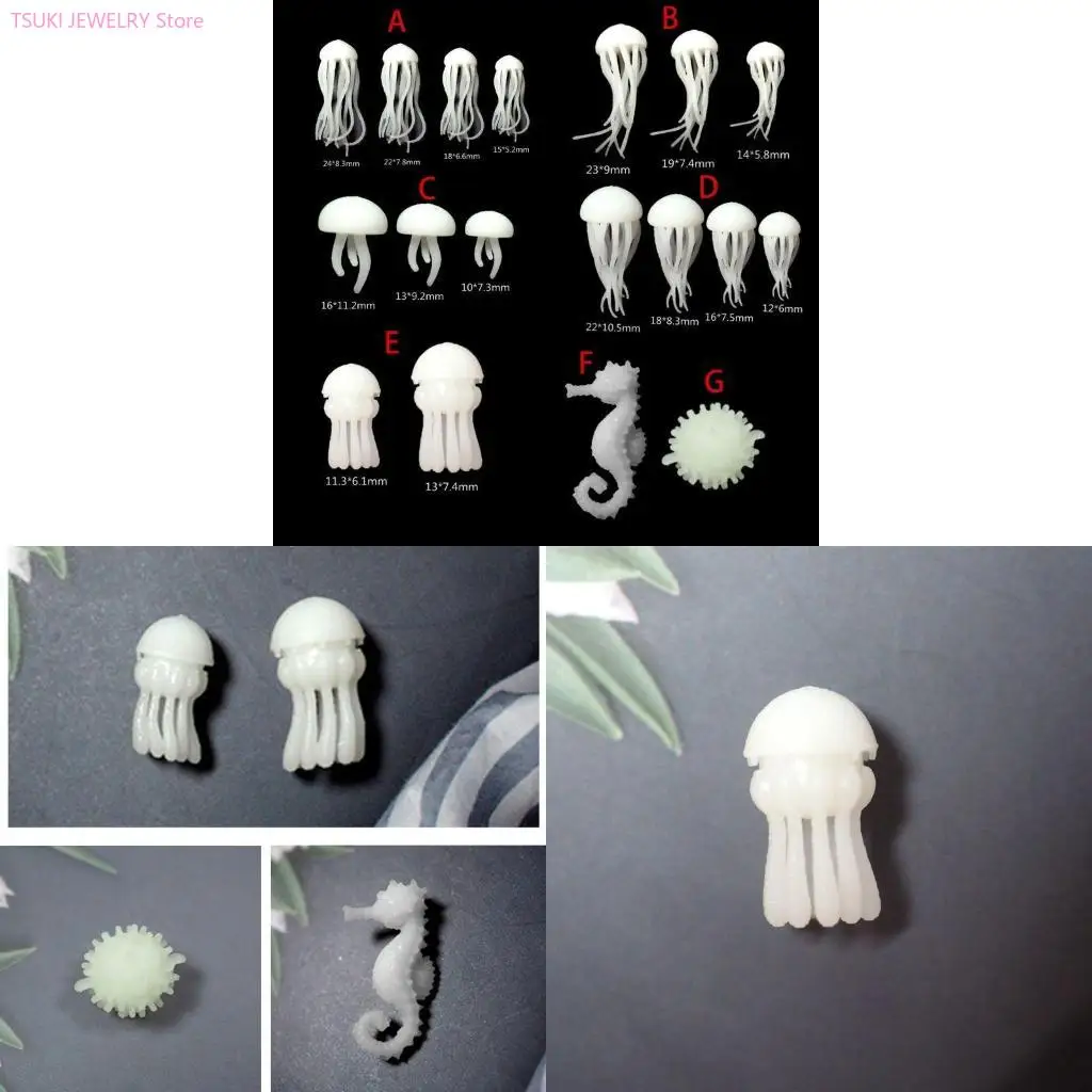 62KE for Creative Sea Creatures Mold Fillers Ocean Modeling Resin Filling Accessories