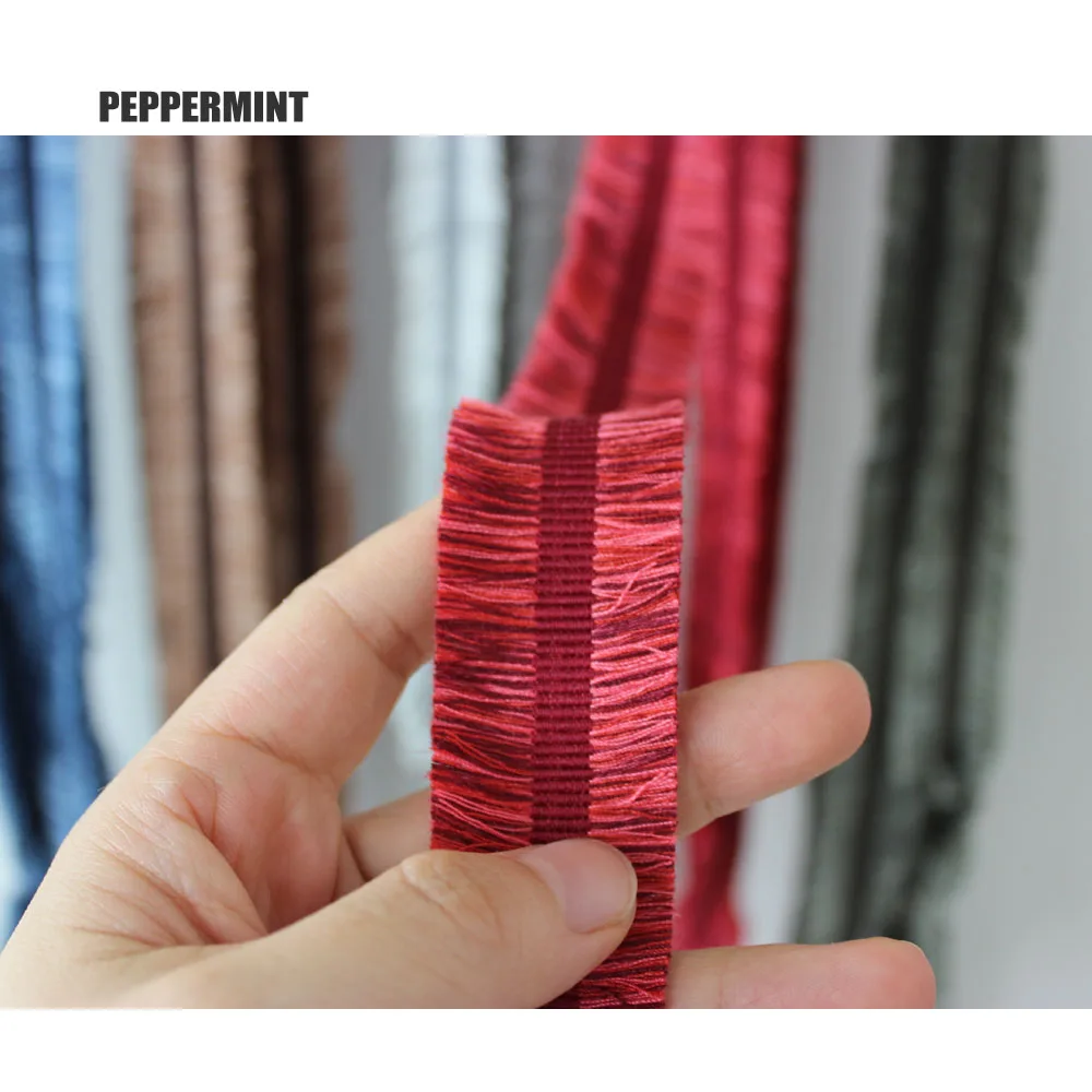 3 Yards 3cm Fringed Trim 2 Side Use Tassel Knitted Trim Ribbon Sewing Latin Dress Stage Garment Curtain Decorative