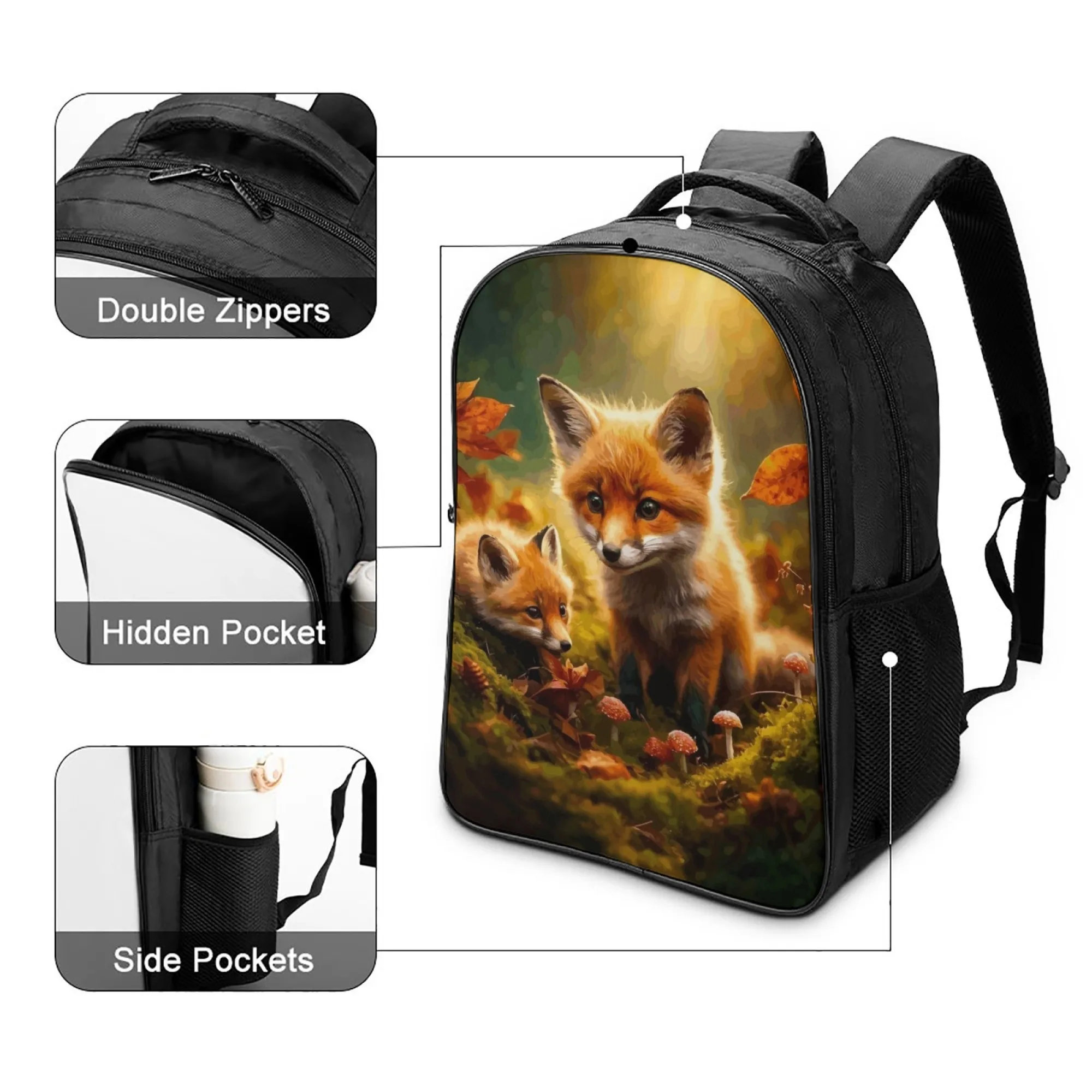 حقيبة ظهر للرجال ذات سعة كبيرة وبسيطة وعصرية للسفر والطالبات حقيبة كمبيوتر للرجال والنساء، من مادة أكسفورد #3