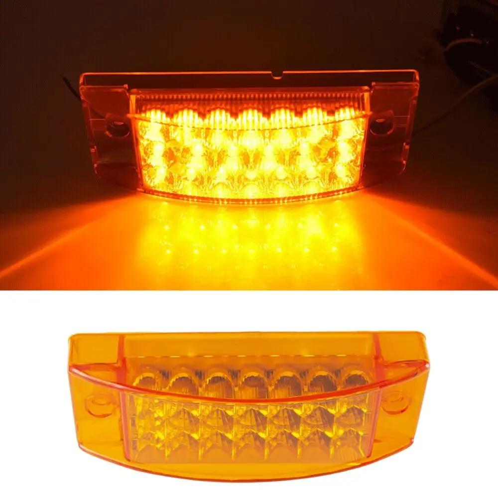 Luce di ingombro per camion 21LED ad alta luminosità Quadrato anti-collisione Indicatore LED Luce laterale Avvertimento Lampeggiante Lampada per auto