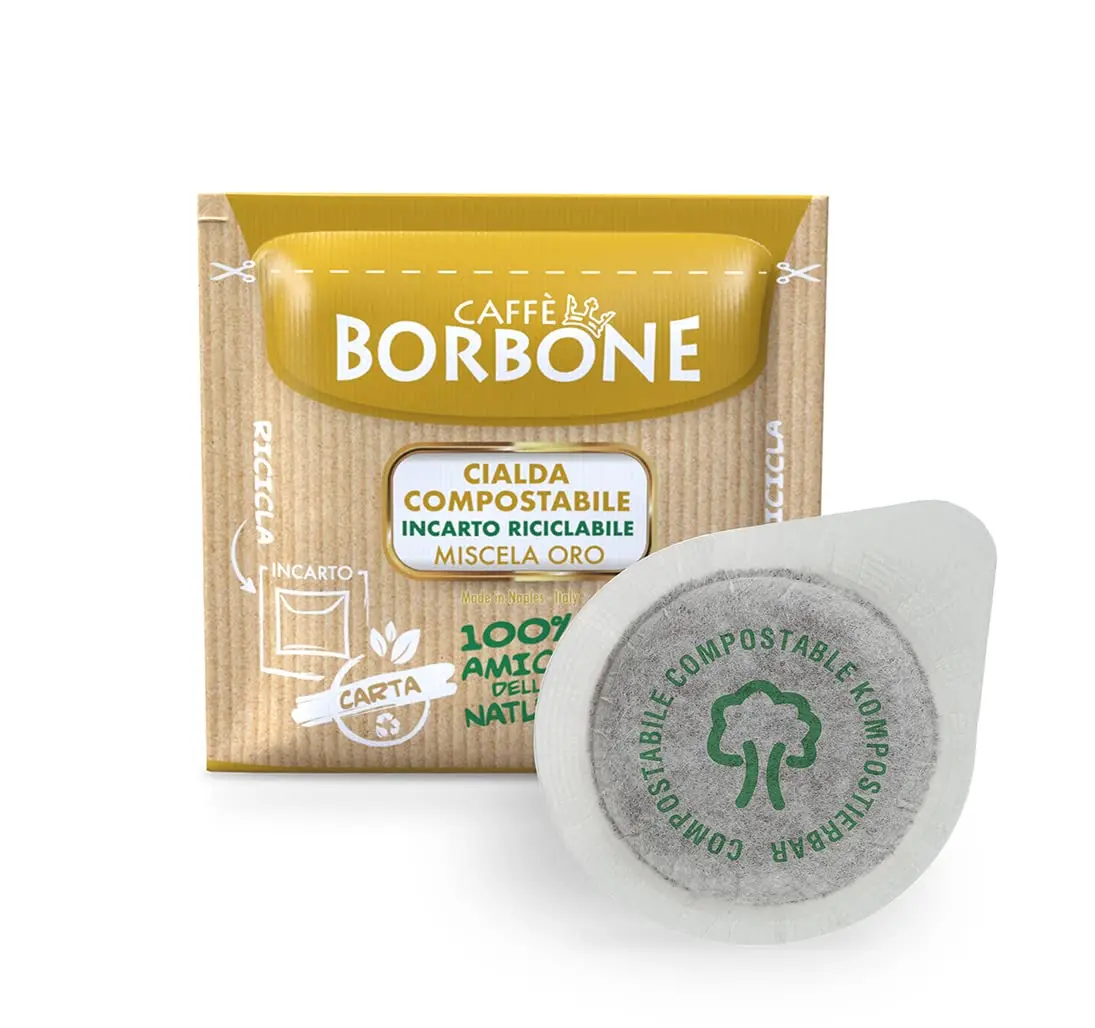 Gaufre compostable à café Borbone, mélange d'or-150 dosettes-système ESE