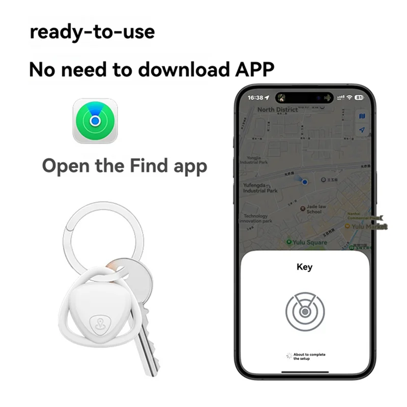 BNVN-Smart Bluetooth GPS Tracker Work With For  Find My Smart Tag Anti Lost Reminder Locator Car Key Pet Kids Finder