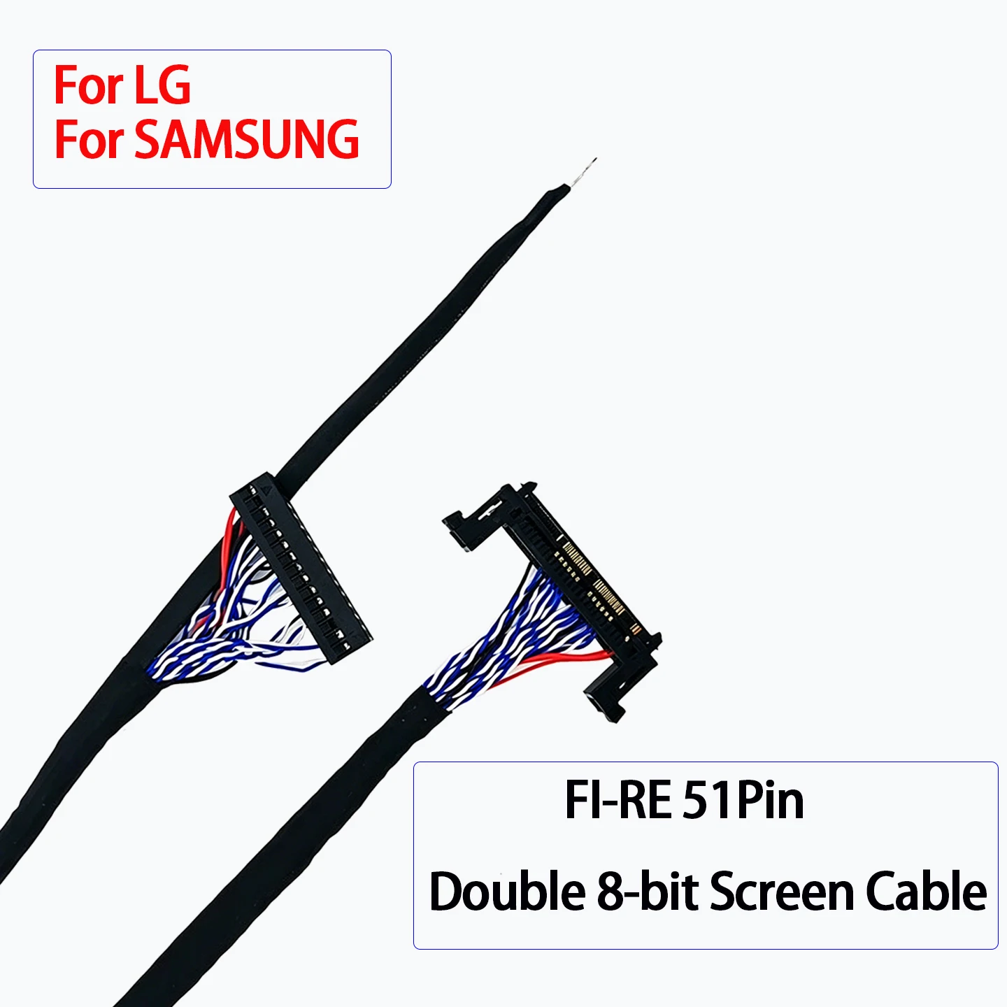 FI-RE51P 2ch 8-bit LVDS Cable 55cm 51pin Universal for Samsung  for LG for AU for ChiMei Sharp Display Panel Connection Cable