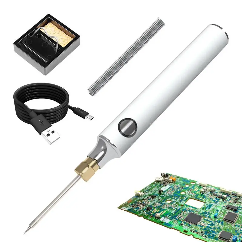 

Electric Soldering Iron For Jewelry USB Electric Soldering Pen With LED Indicator Light Portable Rechargeable Repairing Tool