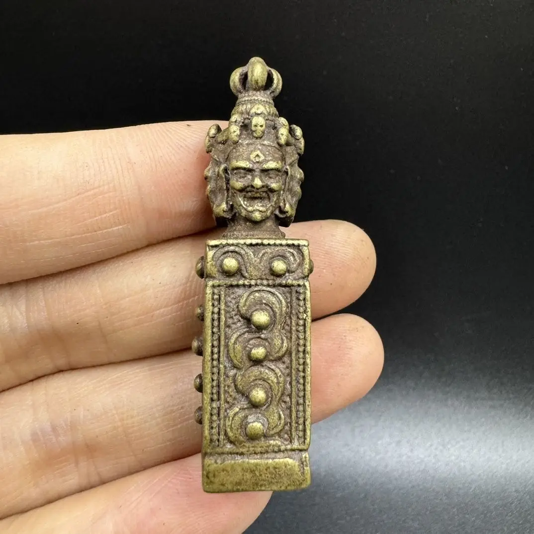 Tibet Tibetan  Wrathful Deity Copper Seal Statues Figurines Ornaments Home Decoration gifts
