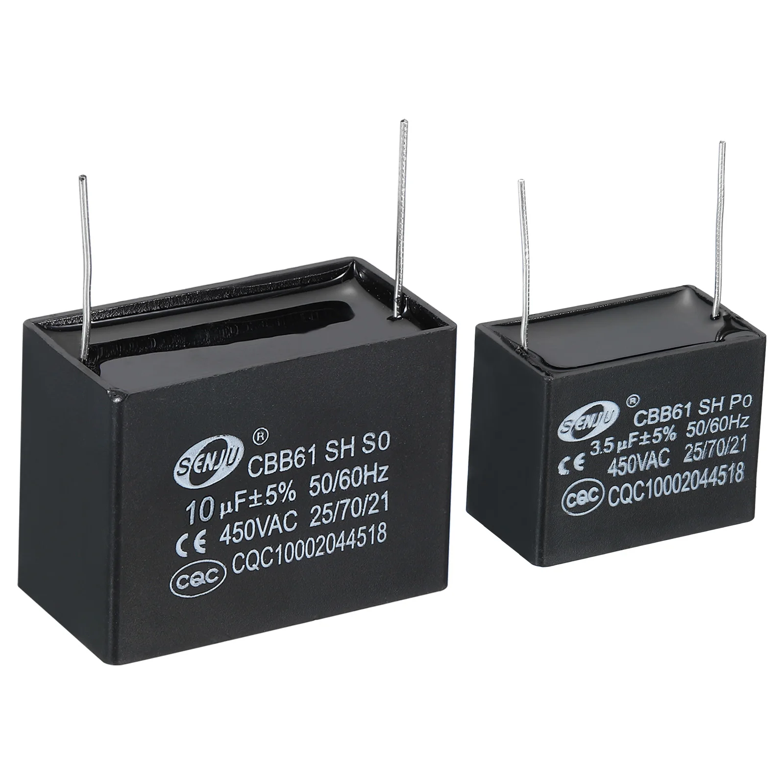 UXCELL-Casse-tête ventilateur de plafond CBB61, 1uF-28uF, 450V AC 50/60HZ avec 2 broches pour climatiseur, moteur Star Run, 2/5 pièces