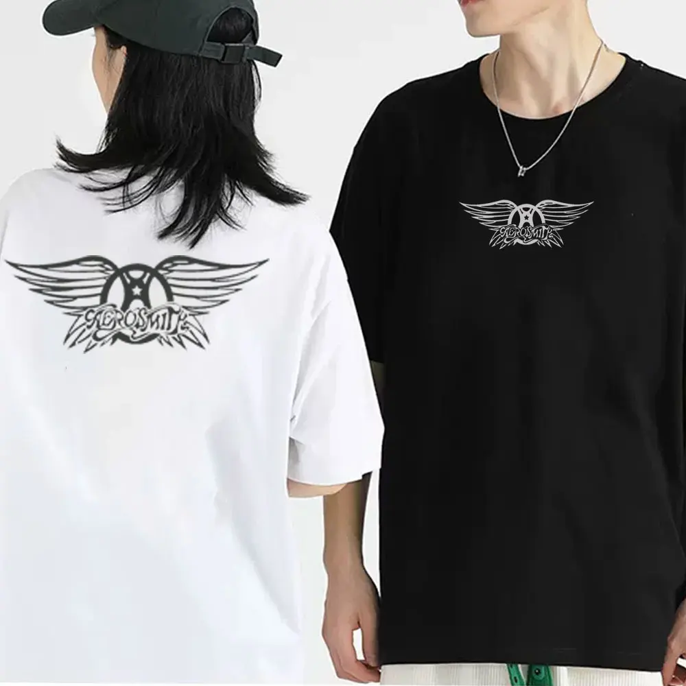 Aerosmith Logo T-Shirt Aerosmith Peace Out Farewell Tour TShirt Fan Concert Shirt Gifts 90s Vintage Tops Cotton Tee Clothing Y2K