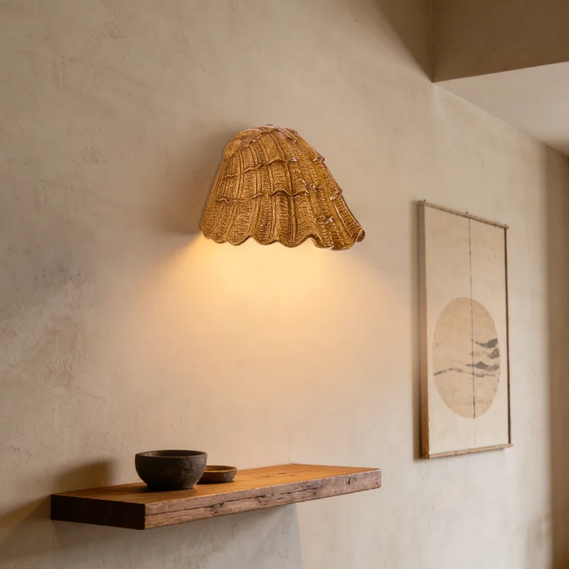 Modern Creativity Wall Lamps Resin Shell Design LED Wall Sconces Living Room Bedroom Bedside Table