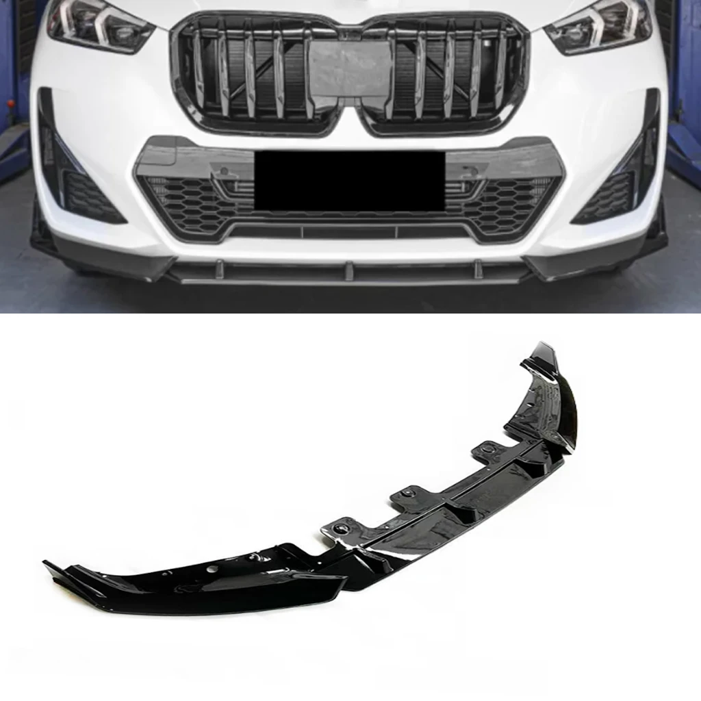 Front Bumper Lip Spoiler Splitter Diffuser Body Kit Tuning ABS Canard Lip Protector Cover For BMW X1 U11 IX1 M Sport 2023 2024