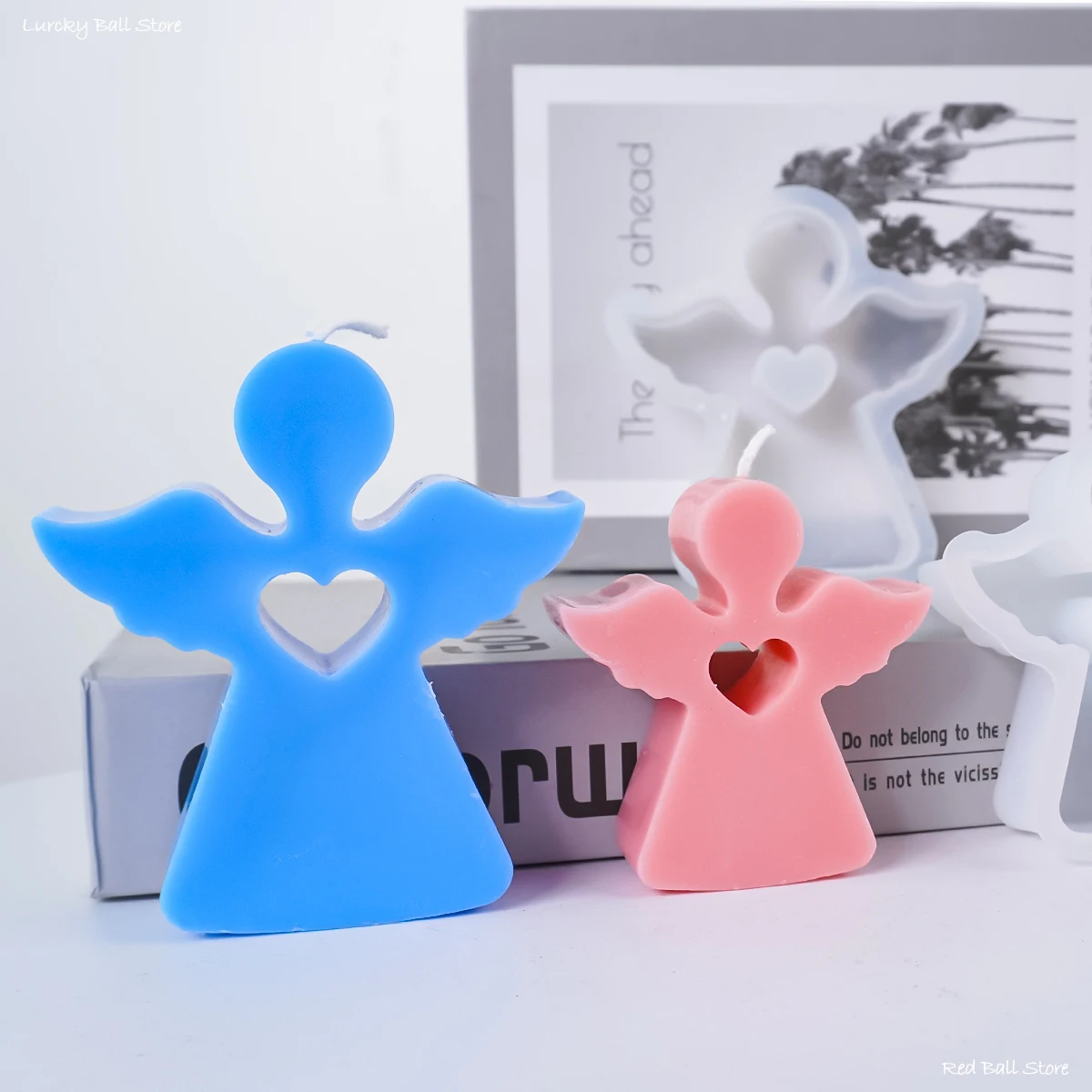 Simplicity Angel House Silicone Mold Chocolate Lollipop Cake Decor Mould Easter Rabbit Candle Resin Concrete Molds Home Decor