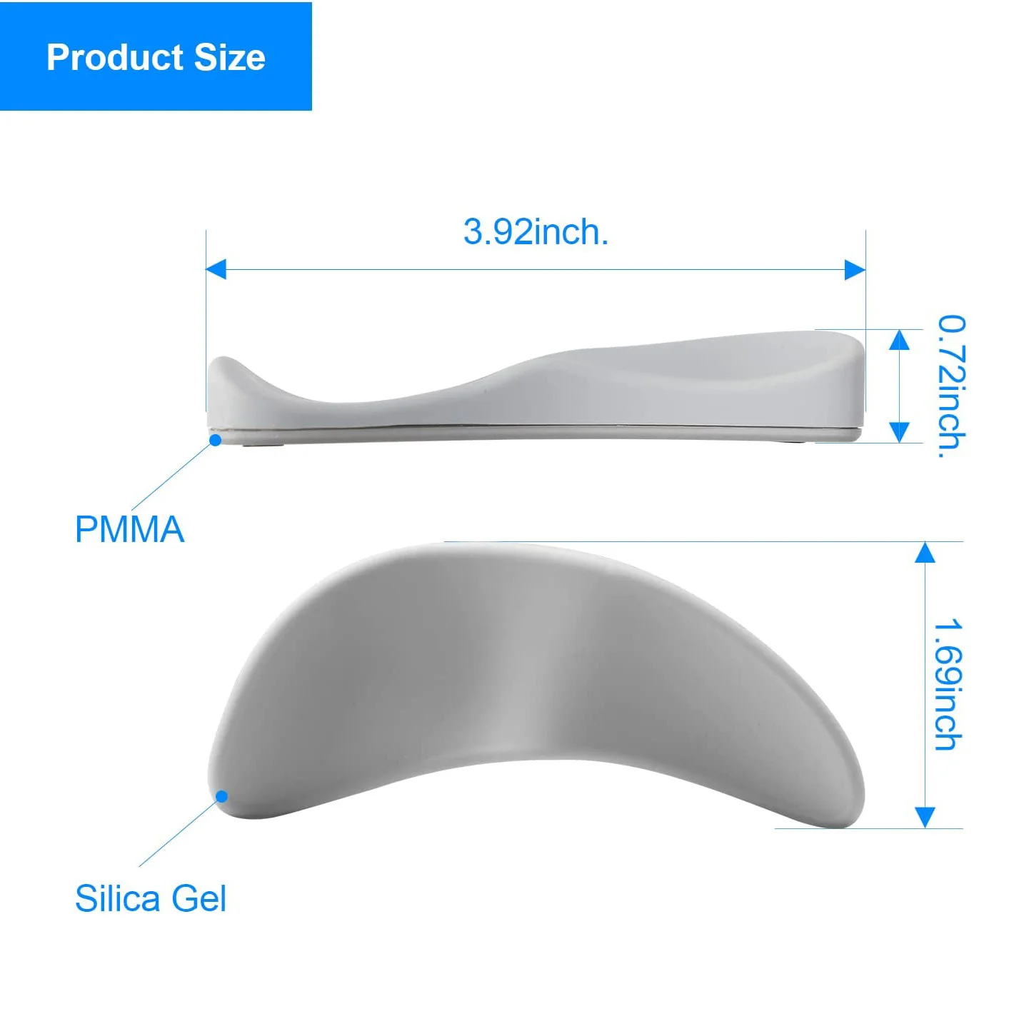 New Ergonomic Mouse Wrist Rest Palm Wrist Support Pad Relief Sliding Gliding Wrist Pad Moves Mice for Office Work Gaming Coding