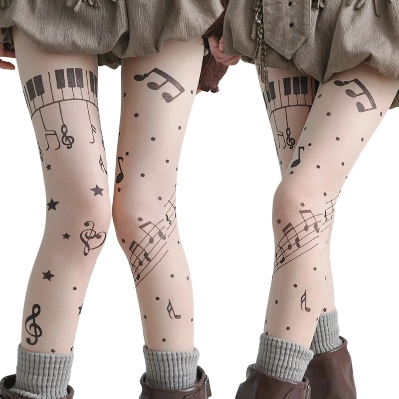 

Эластичные колготки в стиле Y2K с ритмичным узором, женские мягкие хлопковые гольфы до колена, модные трендовые леггинсы 2026 для клубной одежды