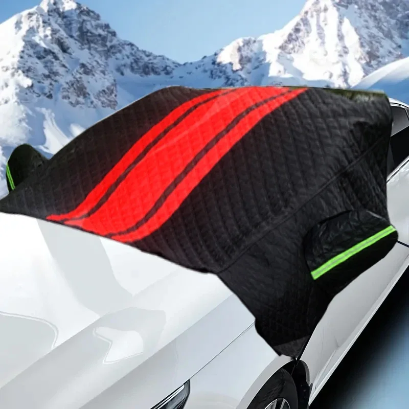 Sedam/SUV Thicken Car Outdoor Snow Cover Car Exterior Windshield Hood Protection Cover Snowproof Anti-Frost Sunshade Protector