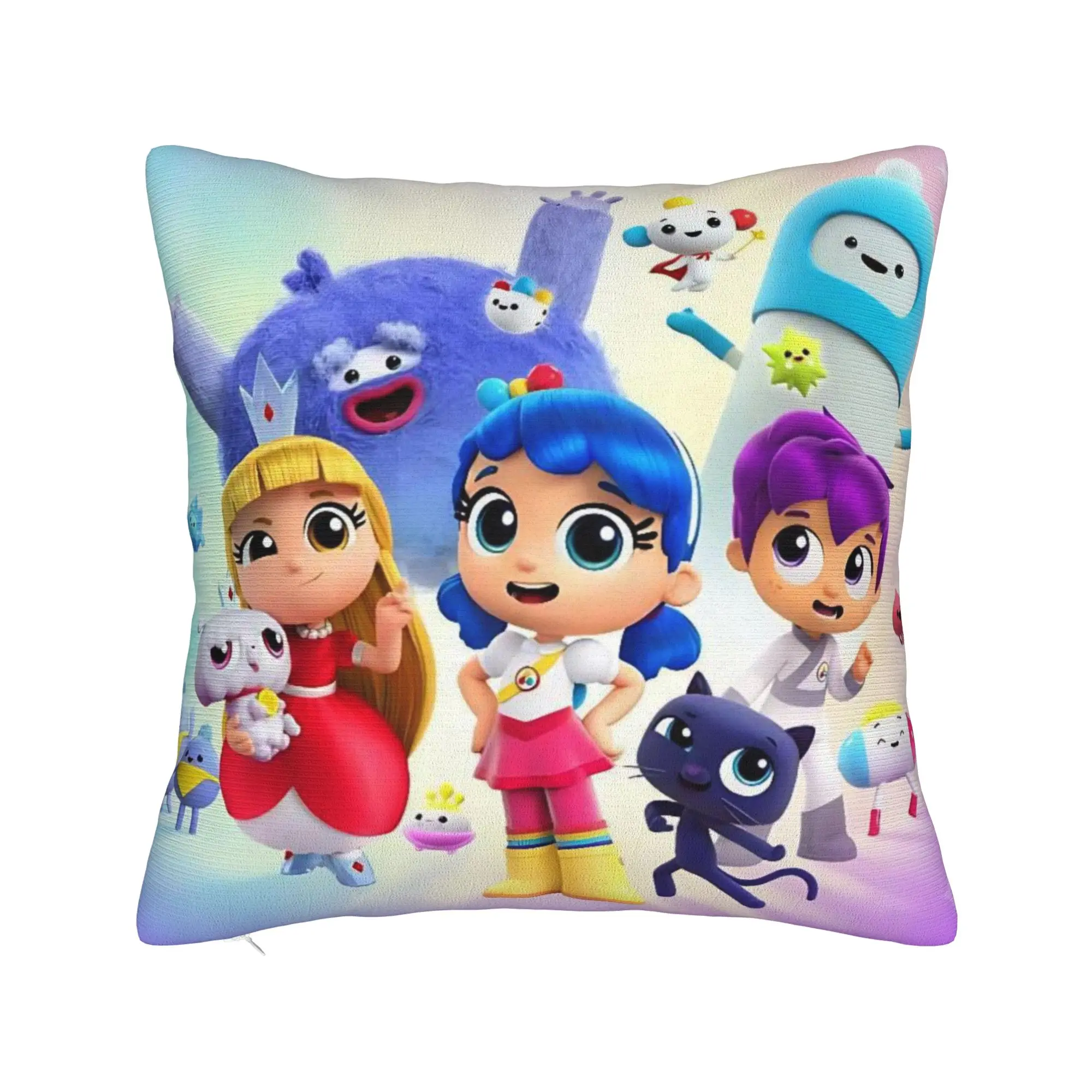 True Rainbows Kingdoms Anime Square Pillow Covers Polyester Home  Cushion Cover Funny Decorative Pillowcase 40*40