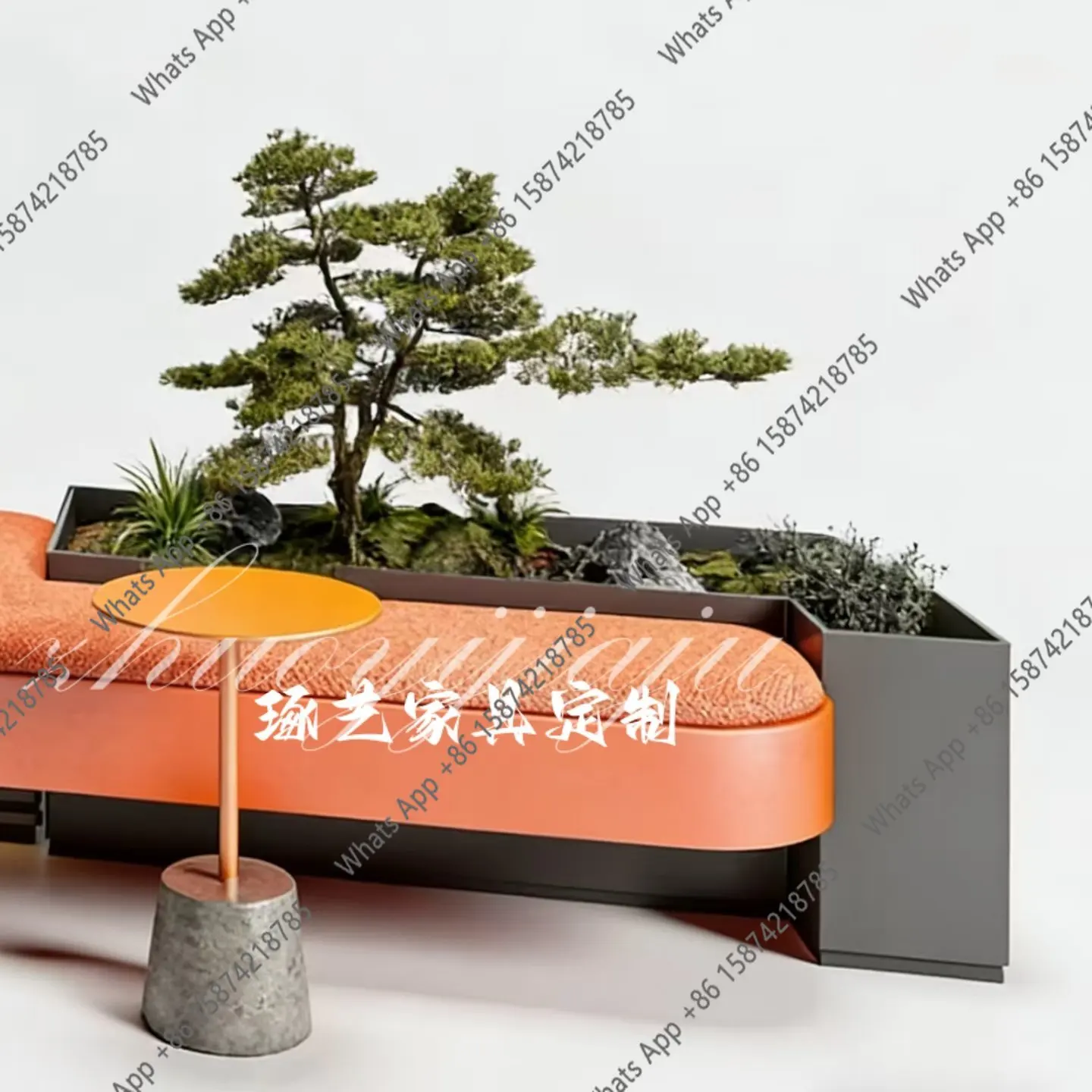 Nordic simple and atmospheric metal bench designer model is stunned high-end seat stool commercial reception area viewing stool