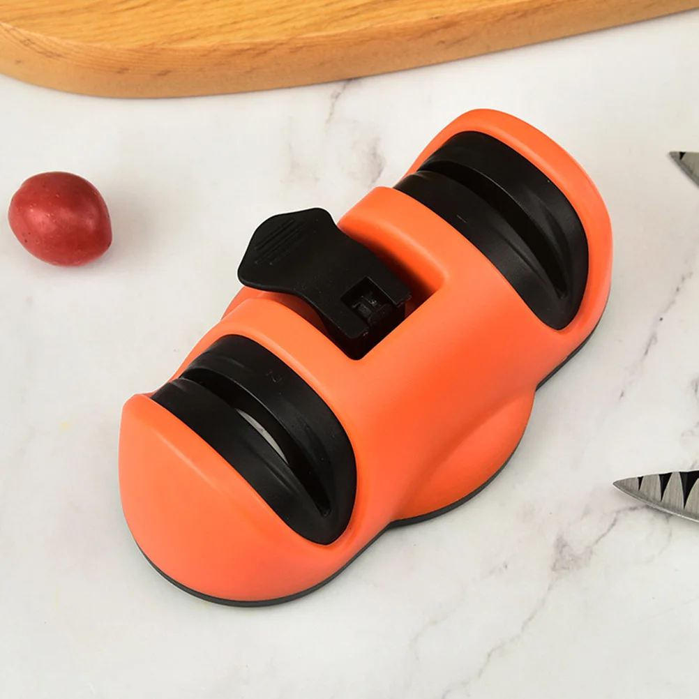 

Ergonomic Double Slots Knives Sharpener Suction Cup Household Kitchen Gadget Fast Manual Cutter Sharpening Tool For Home Use