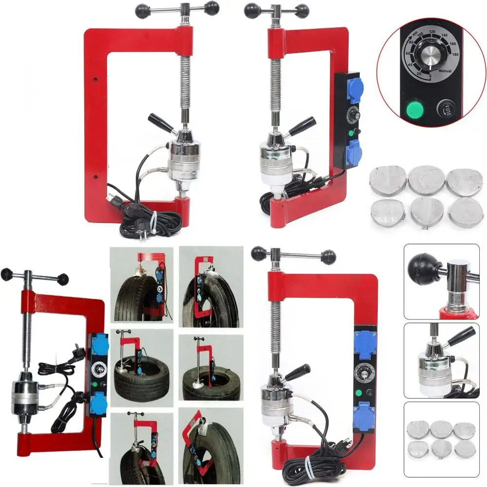 

Car Tire Patch Repair Kit - Hot Vulcanizing Machine with 6 Molds for Spot Repairs and Long-lasting Durability