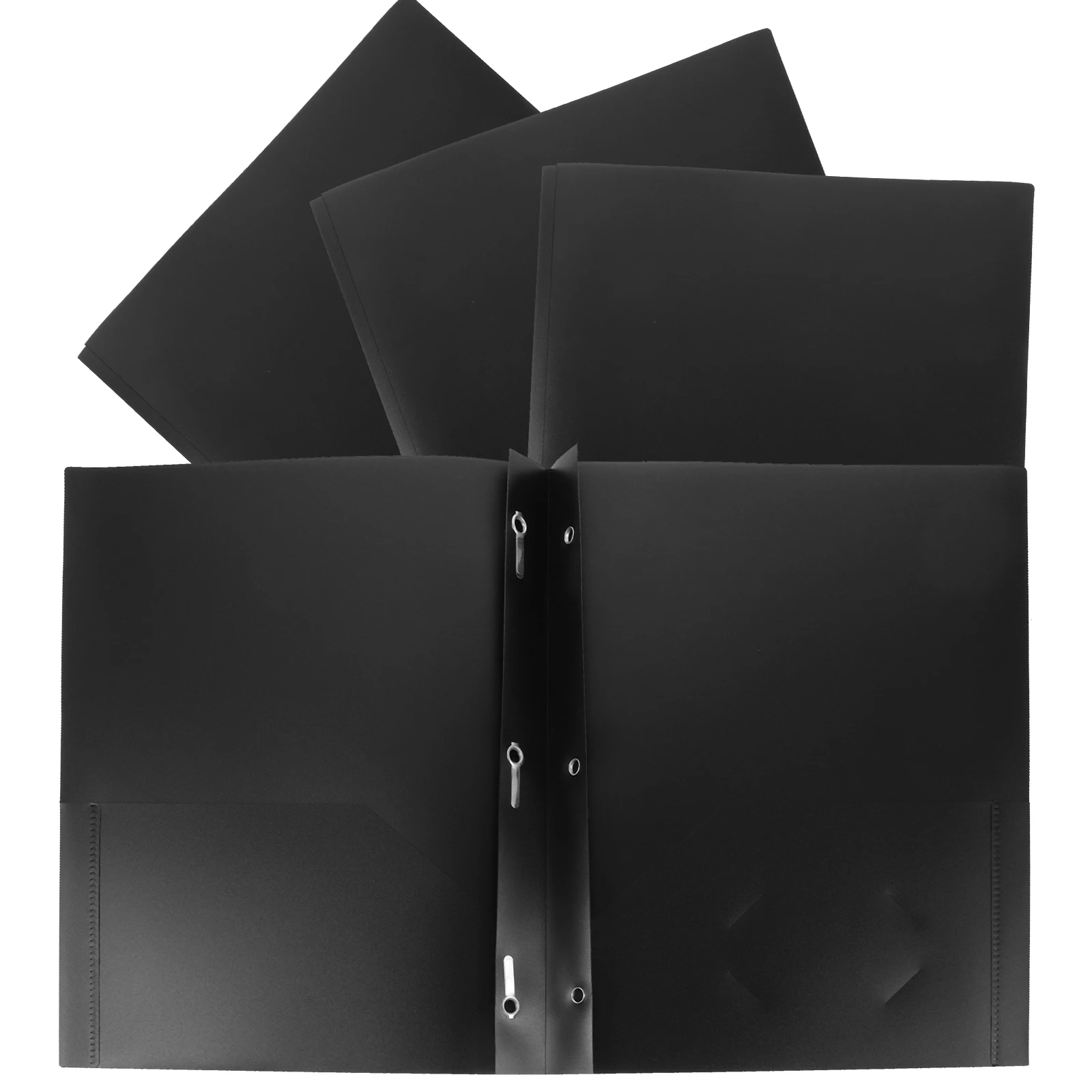 4 قطع من مجلدات المستندات البلاستيكية، مجلد ملفات، تصميم فتحات مزدوجة لتخزين الورق المكتبي، أوراق الاختبار، منظم الملفات #2