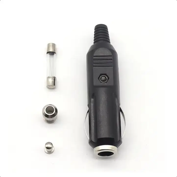 【1PCS】Car Male Cigarette Lighter Socket Converter Plug Plastic And Metal Car Accessories 12V 24V 10A Fuse tube